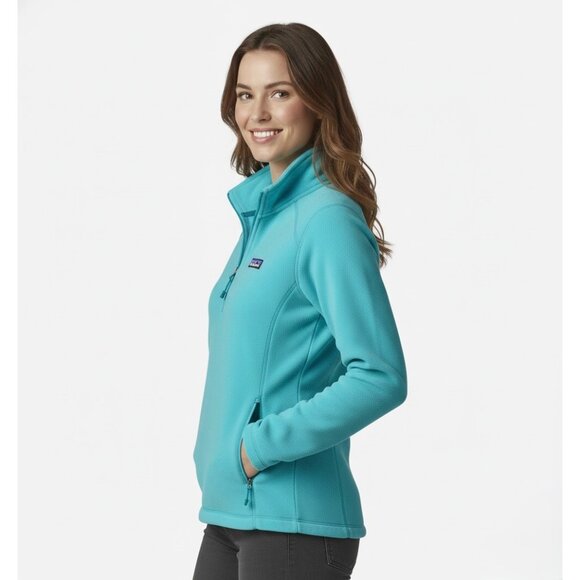Patagonia Quarter-Zip Blue Fleece Pullover Jacket | Athleisure Gorpcore Coastal - Picture 4 of 14